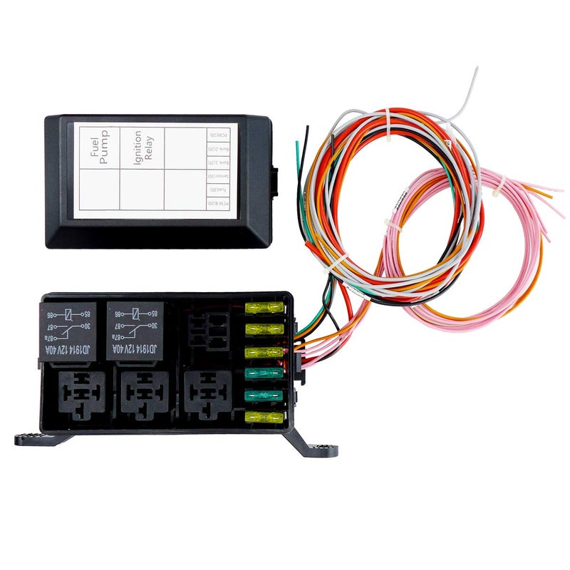 TIKSCIENCE Swap Relay and Fuse Box Block Kit, Waterproof Standalone Wiring Harnesses Fit for LS1 6.0 5.3 4.8 LSx, with 2 relays and 6 fuses - Image 1